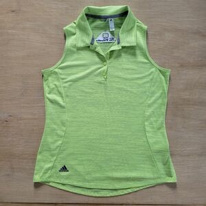 adidas Space Dye Sleeveless Polo Pulse Lime The Classics Medium